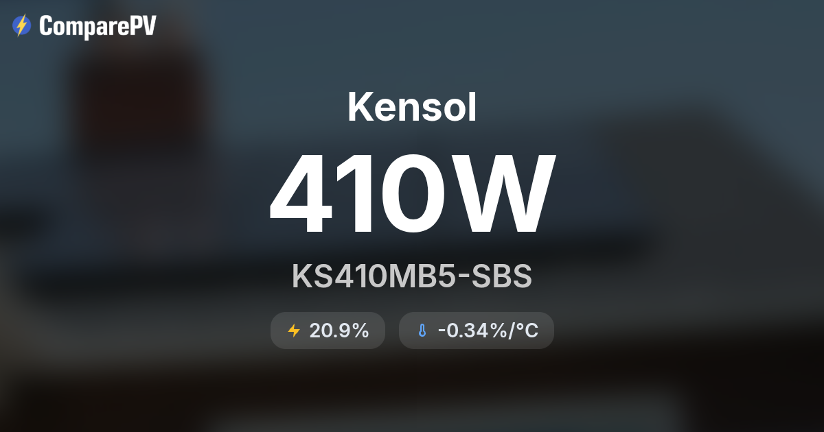 Kensol KS410MB5-SBS 410W Solar Panel - Specs & Review | ComparePV
