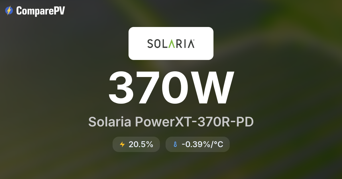 Solaria Solaria PowerXT-370R-PD 370W Solar Panel - Specs & Review ...