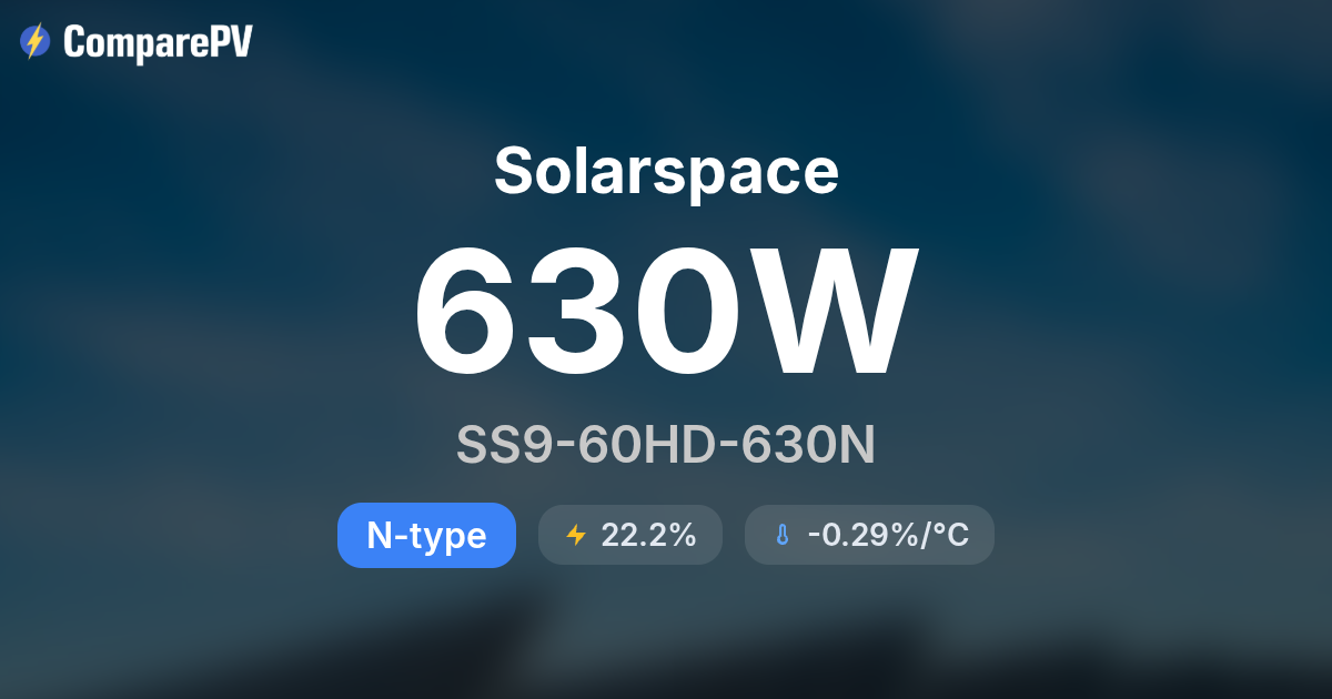 Solarspace SS9-60HD-630N - ComparePV